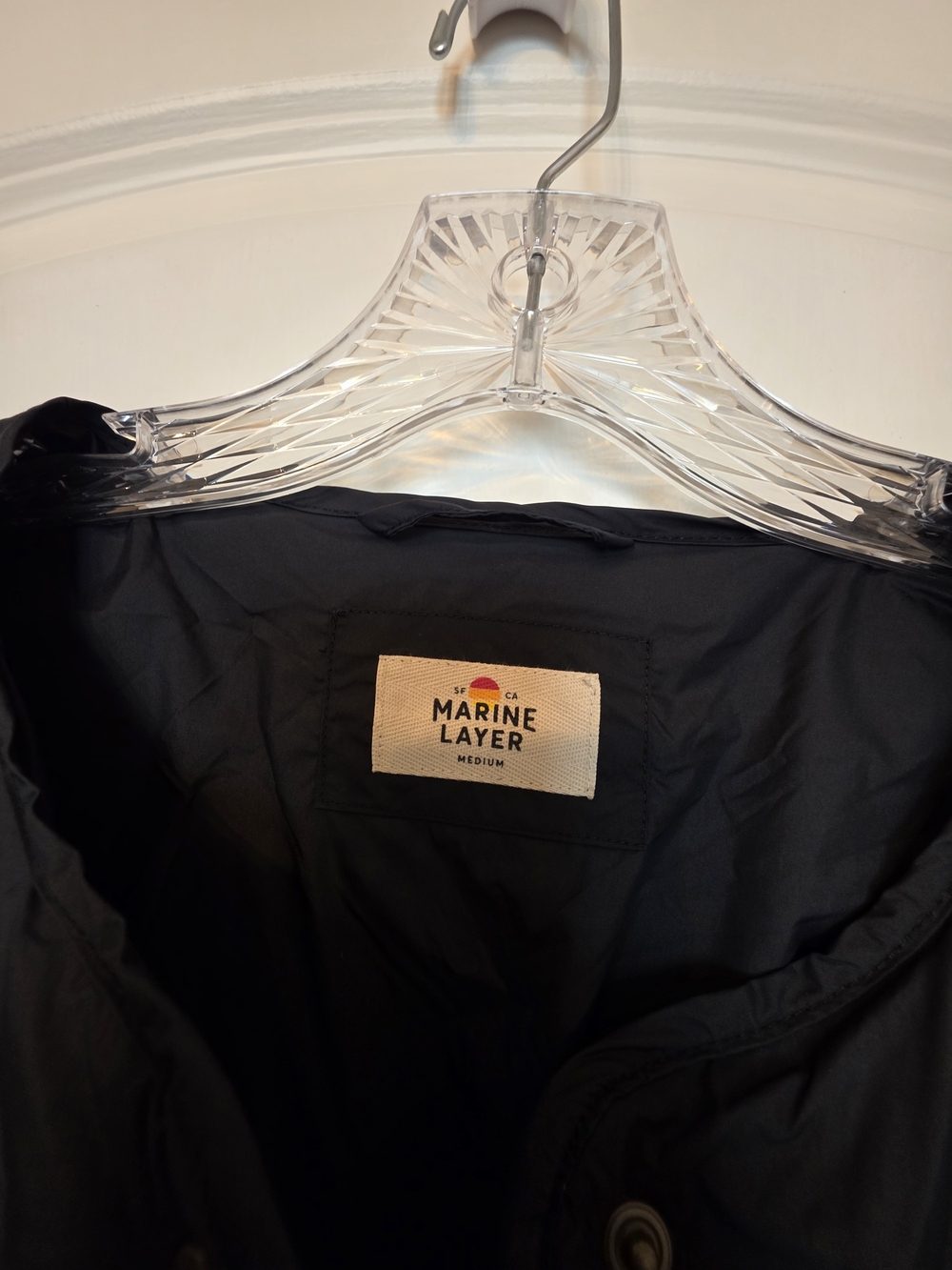 Marine Layer Black Quilted Puffer Coat - Picture 2 of 2